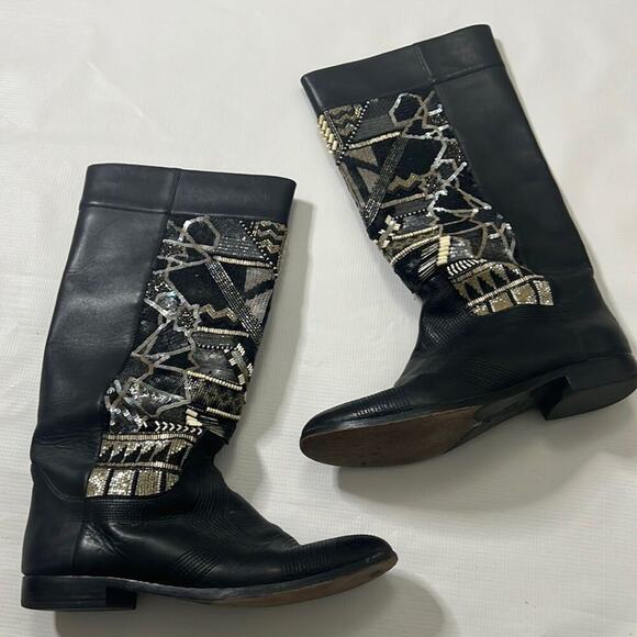 IVY KIRZHNER ESPIRTU‎ LEATHER BOOTS SIZE 11M - Picture 2 of 10